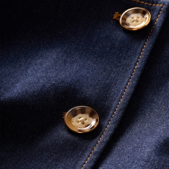 NEW VERONICA BEARD Jessup Denim Vest Dark Oxford Blue Denim {$478} Sz 10 - Picture 5 of 15